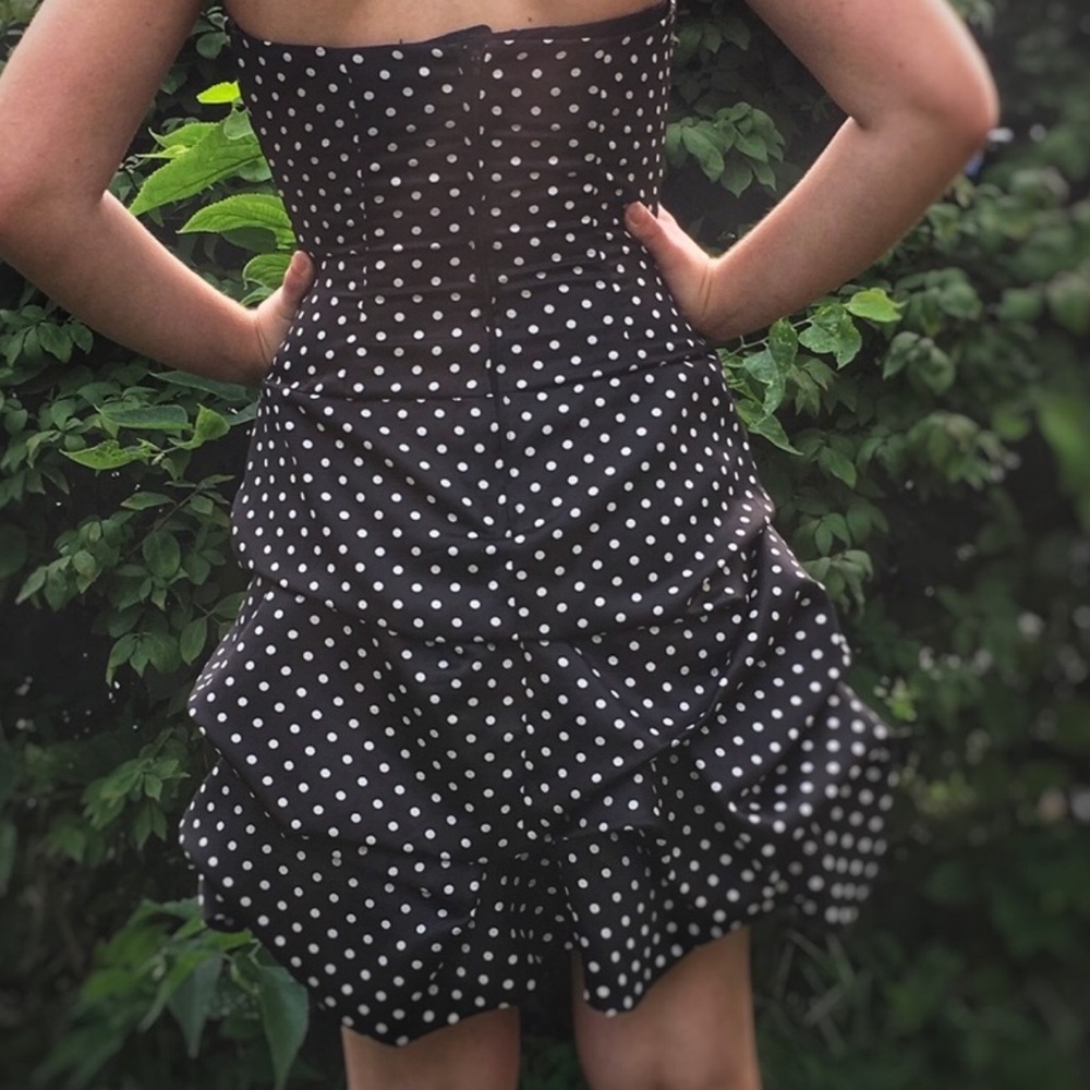 Masquerade Semi Formal Sleeveless Polkadot Dress 7 - Picture 7 of 8